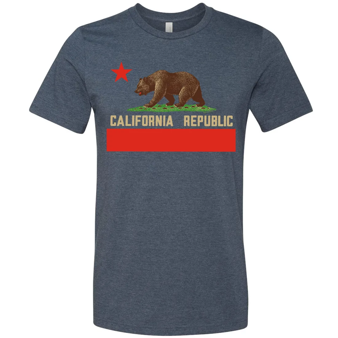Don Pimentel California Republic Bear Flag Asst Colors Mens Lightweight Fitted T-Shirt/tee